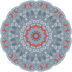 Russian nord folk round pattern, vector illustration