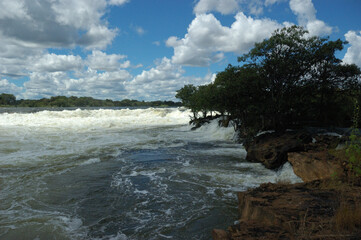 The Ngonye Falls or Sioma Falls is a waterfall on the Zambezi river in the Western province of...