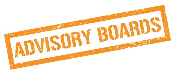 ADVISORY BOARDS orange grungy rectangle stamp.