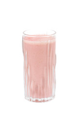 strawberry smoothie, cocktail with milk