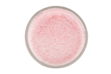 strawberry smoothie, cocktail with milk