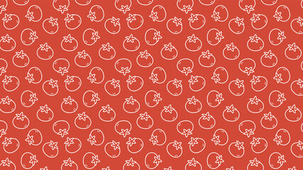 Tomato doodle pattern. wallpaper. tomato symbol. sign.background.