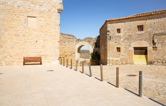the main entrance gate to Rello village, province of Soria, Castile and Leon, Spain