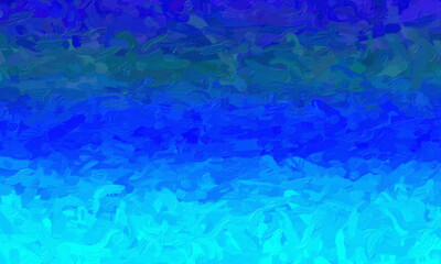 Fototapeta na wymiar Blue impressionist impasto background, digitally created.