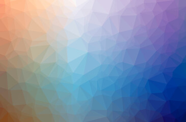 Illustration of abstract Blue, Purple, Yellow horizontal low poly background. Beautiful polygon design pattern.