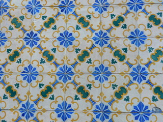 blue and white traditional tiles