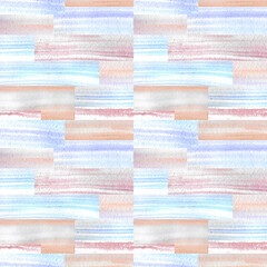 Background, delicate pastel pattern of rectangles in watercolor. Мosaic, stripes, print.