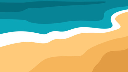 vector illustration of a beach