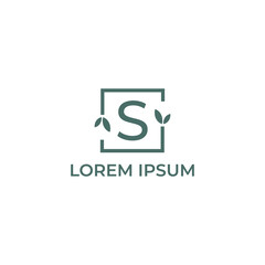 Sign the letter S Brand Identity natural logo design vector template