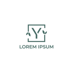 Sign the letter Y Brand Identity natural logo design vector template