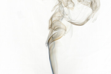 Black smoke on white background