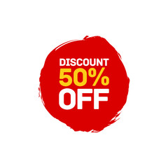 50 percent discount abstract red vector eps