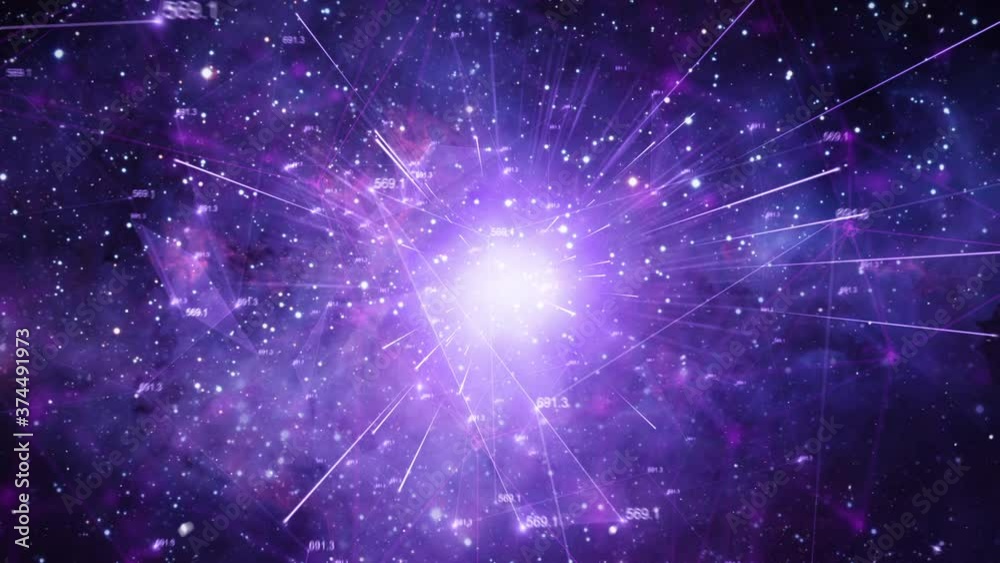 Wall mural abstract digital space motion background