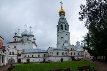 Fototapeta na wymiar Bell tower of the Vologda Kremlin ensemble