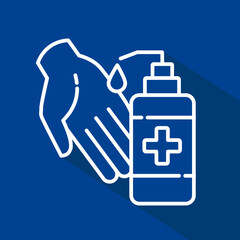 hand and hand sanitizer vector image
