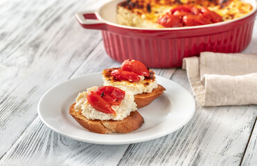 Baked ricotta sandwiches