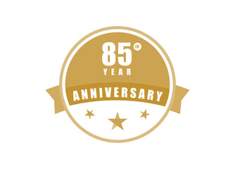 85 years anniversary Elegant badge design 