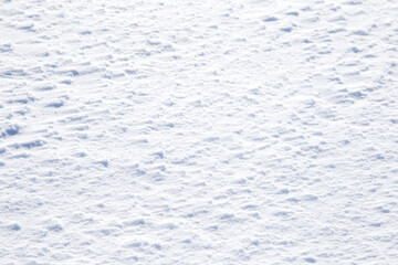 Abstract footprints on white snow as a background for any project Christmas