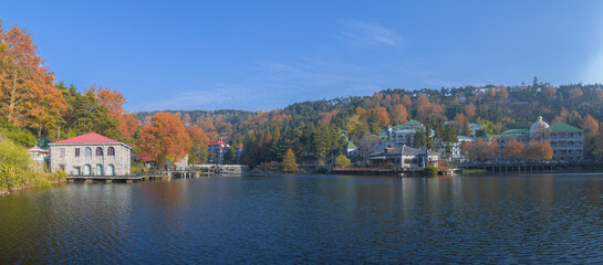 Beautiful Mountain Lu geopark landscapes in late autumn, Jiujiang, Jiangxi, China