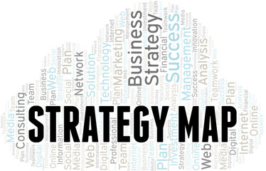 Fototapeta premium Strategy Map word cloud create with text only.