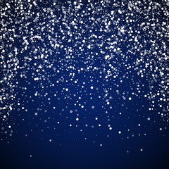 Random white dots Christmas background. Subtle fly