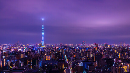 Tokyo cityscape Night light 13