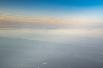Beautiful Mountain Lu geopark landscapes in late autumn, Jiujiang, Jiangxi, China