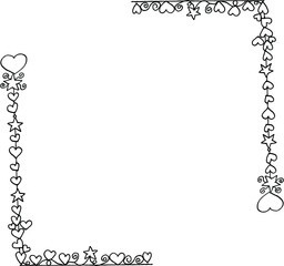 vector heart shape border design