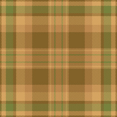 Pixel background vector design. Modern seamless pattern plaid. Square texture fabric. Tartan scottish textile. Beauty color madras ornament.
