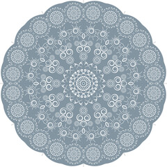 Russian nord folk round pattern, vector illustration