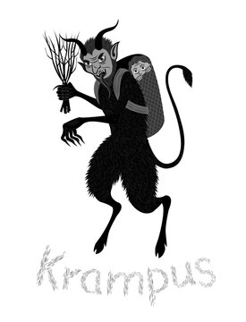 vector illustration of krampus