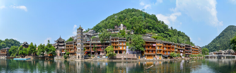 Fenghuang Ancient City Summer  Scenery, Xiangxi, Hunan, China