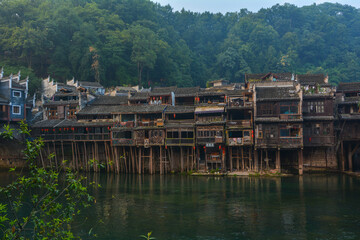Fenghuang Ancient City Summer  Scenery, Xiangxi, Hunan, China
