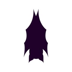 Fototapeta premium Halloween bat icon silhouette vector illustration.