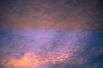 blurry panoramic background of the light of the morning sun and the various condominiums, showing the distribution of many yard shelters today.
