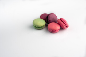macaroons on a white background