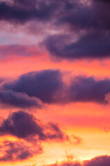 Twilight sky and cloud at sunset