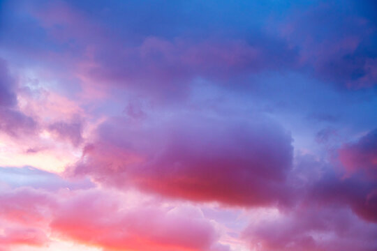 Twilight sky and cloud at sunset