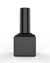 Obraz premium Blank nail polish bottle for mockup design and branding presentation, 3d render illustration.