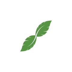 Naklejka na ściany i meble green leaf ecology nature element vector icon of go green