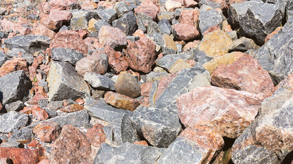 Granite. Many stones, granite stones background