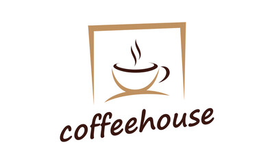 Coffee emblem logo design vector