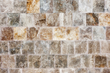 Creative square porous tiles textured background wall. As background for your art project