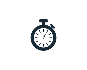 Stopwatch Icon Vector Logo Template Illustration Design