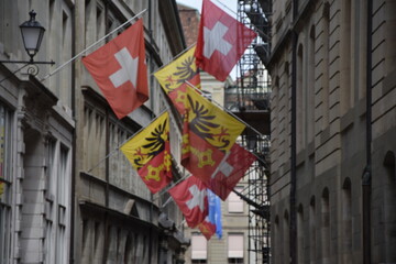 Gen&egrave;ve, architecture, lac, geyser