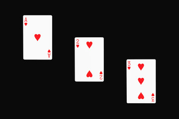 トランプ　ハート　1　2　3　素材