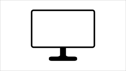 computer monitor icon on white board