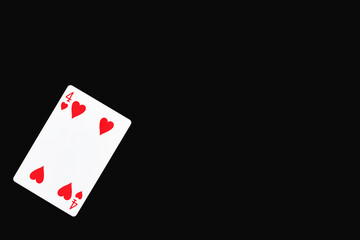 トランプ　ハート　4　素材