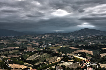 Rural italian end summer landscape