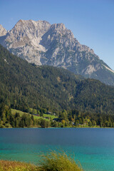 Beautiful lake at the base of the Alps